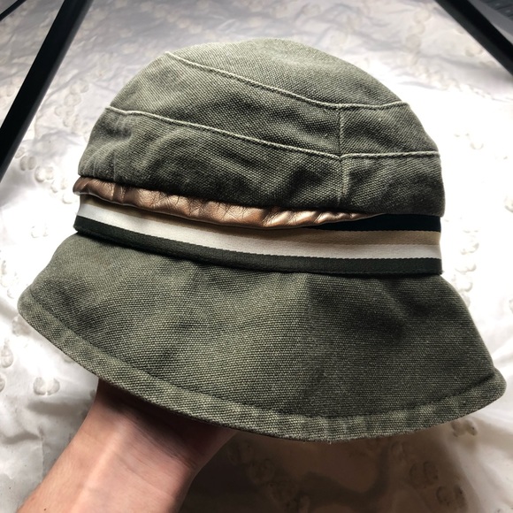 Kangol Army Green Buttons Bell Bucket Hat! - Picture 5 of 8